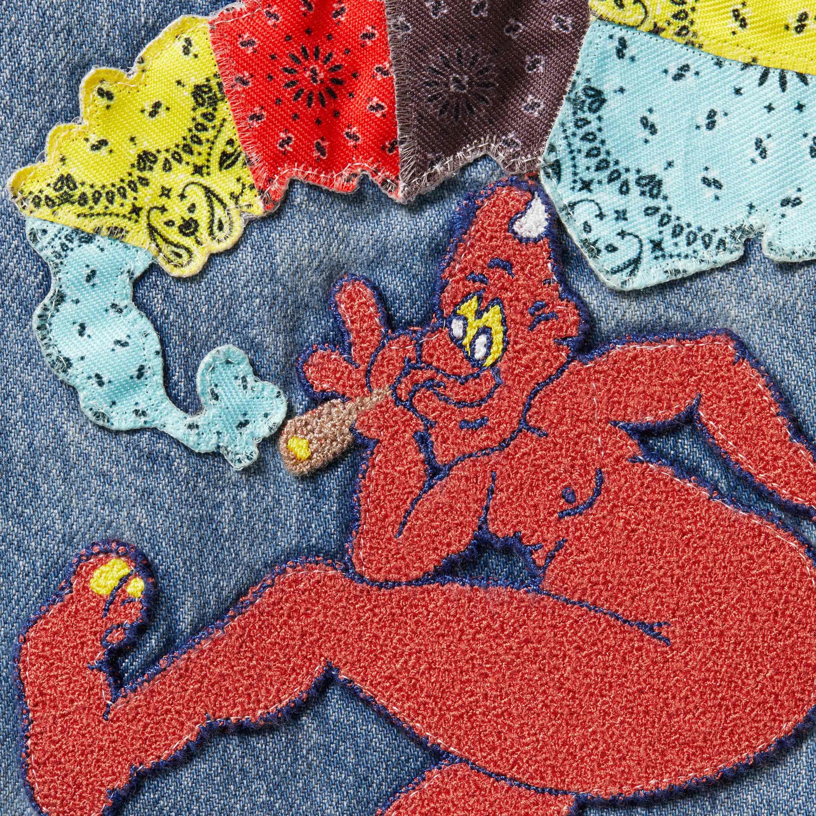 Patches Hooded Zip Up Shirt view 7